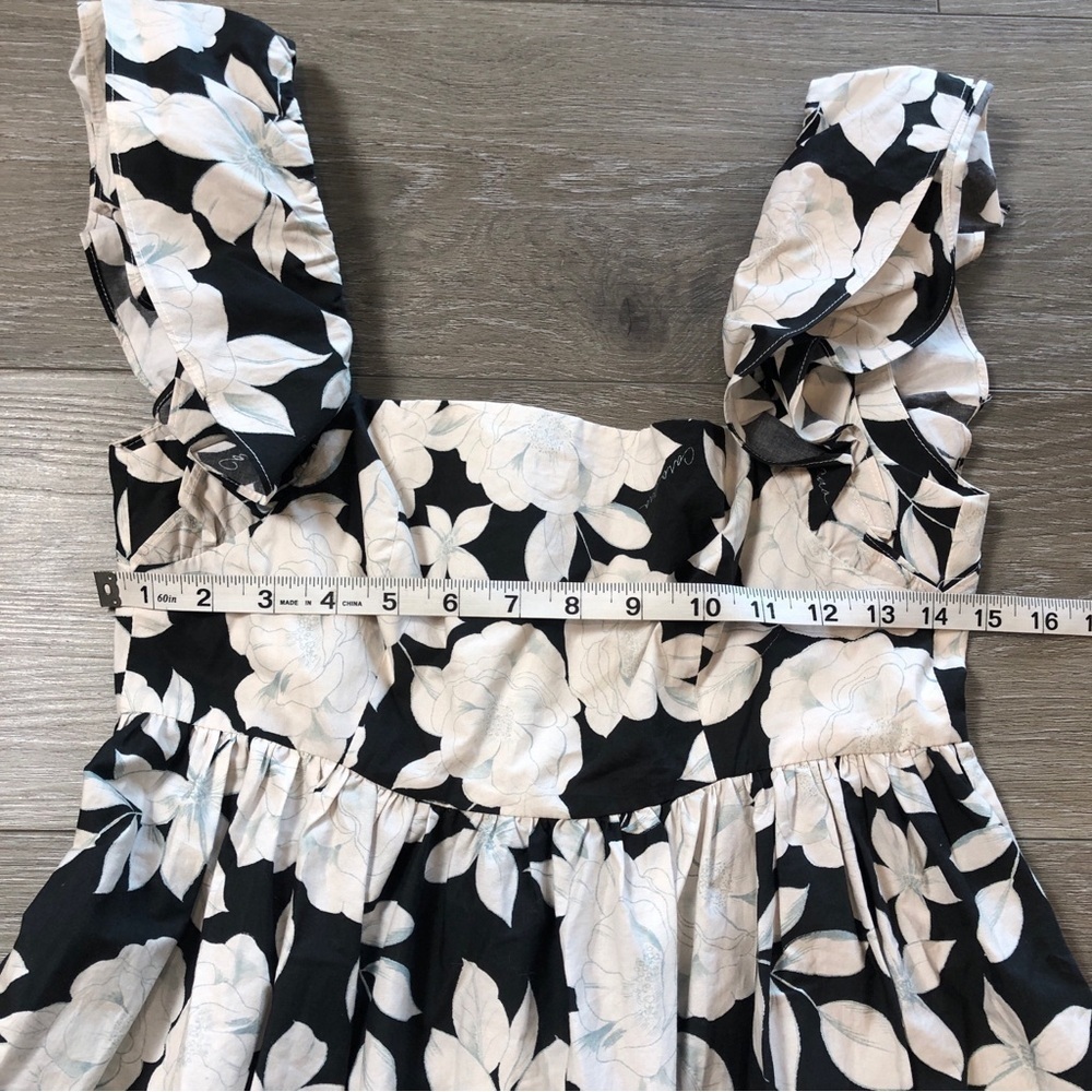 Cara Cara Darby Black Graphic Floral Midi Dress Womens Size XS NWT - Picture 6 of 11